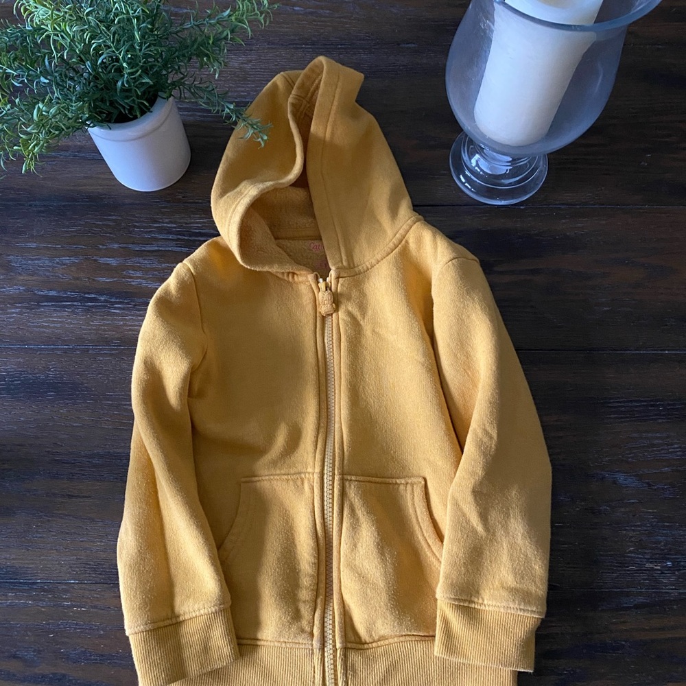 Boys Cat & Jack Mustard zip up sweatshirt